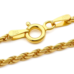 Kordelkette - 1.9 mm - 24k Gold Vermeil Kordelkette - 1.9 mm - 24k Gold Vermeil