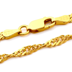 Singapurkette - 3.0 mm - 24k Gold Vermeil Singapurkette - 3.0 mm - 24k Gold Vermeil