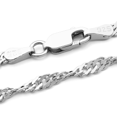 Singapurkette - 3.0 mm - 925 Sterling Silber Singapurkette - 3.0 mm - 925 Sterling Silber