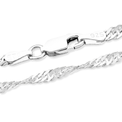Singapurkette - 3.3 mm - 925 Sterling Silber Singapurkette - 3.3 mm - 925 Sterling Silber