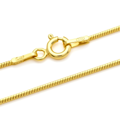 Schlangenkette Achteckig - 0.8 mm - 24k Gold Vermeil Schlangenkette Achteckig - 0.8 mm - 24k Gold Vermeil