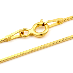 Schlangenkette Viereckig - 0.9 mm - 24k Gold Vermeil Schlangenkette Viereckig - 0.9 mm - 24k Gold Vermeil