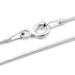 Schlangenkette Viereckig - 0.9 mm - 925 Sterling Silber Schlangenkette Viereckig - 0.9 mm - 925 Sterling Silber