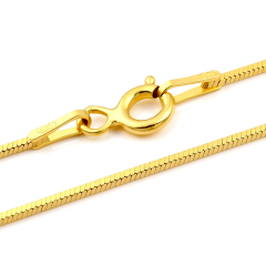 Schlangenkette Viereckig - 0.75 mm - 24k Gold Vermeil Schlangenkette Viereckig - 0.75 mm - 24k Gold Vermeil