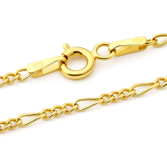 Figaro Kette - 1.5 mm - 24k Gold Vermeil Figaro Kette - 1.5 mm - 24k Gold Vermeil